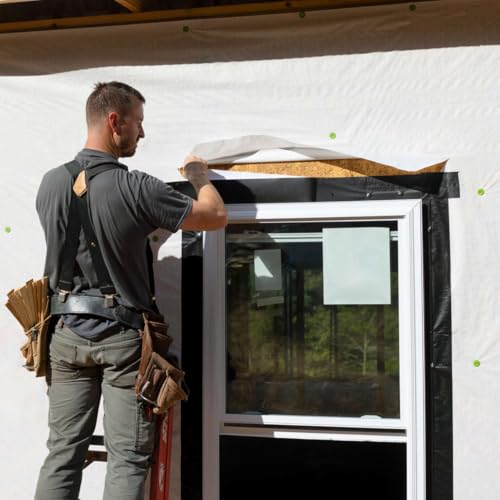 FrogTape Pro Grade Flashing Tape for Windows & Doors, 9 Inch Width - 75 Foot Roll, All Weather & UV Resistant Flashing Tape with Advanced Acrylic Adhesive - 10 mils - Black - size: 9 Inches X 75 Feet, style: Window & Door