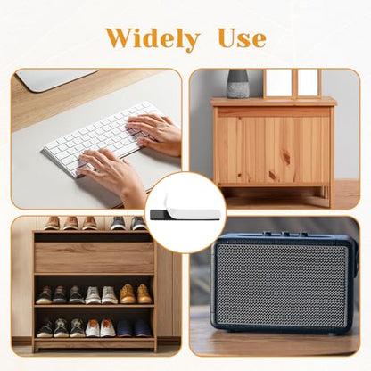 Non Slip Furniture Pads, Furniture Leg Floor Protectors 0.8" X 3.7" Self Adhesive Furnitures Grippers Chair Leg Pads Rubber Chair Feet Furnitures Floor Protectors（12 PCS Rectangle）
