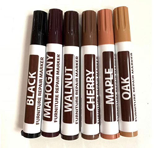 6Pc Furniture Markers Touch Up Repair System Scratch Restore Kit