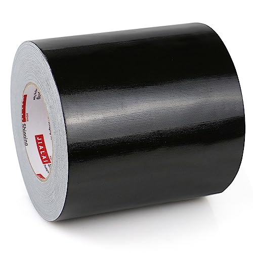 JIALAI HOME 6" Duct Tape, Heavy Duty 6 inch x 55 yds (164 ft) Wide Black Duct Tape, Waterproof, UV Resistant for Crafts, Home Improvement, Repairs, & Projects - color: Black