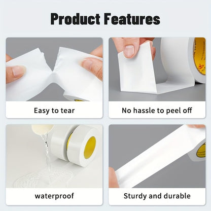 Heavy Duty Waterproof Repair Tape Strong Adhesive Multipurpose Fixing Roll for Wall Plastic Glass Wood Metal Carpet Stone Silver Gray Synthetic Rubber 1 Roll Width 1.57in Length 787.4in