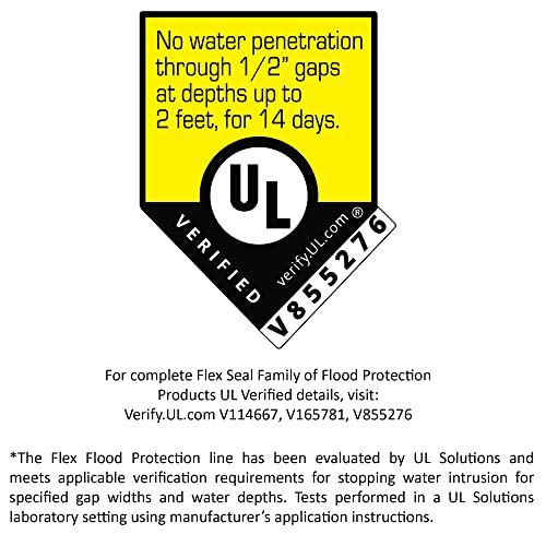 Flex Tape Flood Protection, 3.75 in x 20 ft, Waterproof Rubberized Tape, Removable, Use on Windows, Doors, Garage Doors, Casings, Thresholds, Conduits, Vents, Ducts - style: 3.75" x 20'