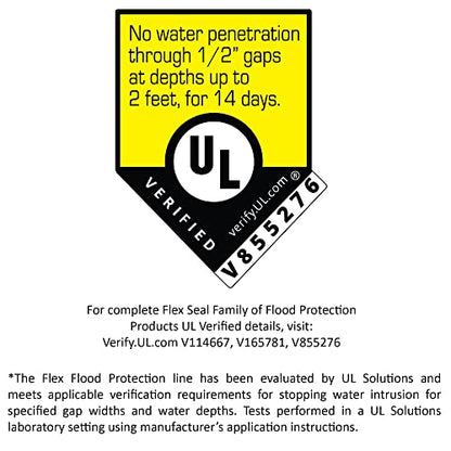 Flex Tape Flood Protection, 3.75 in x 20 ft, Waterproof Rubberized Tape, Removable, Use on Windows, Doors, Garage Doors, Casings, Thresholds, Conduits, Vents, Ducts - style: 3.75" x 20'