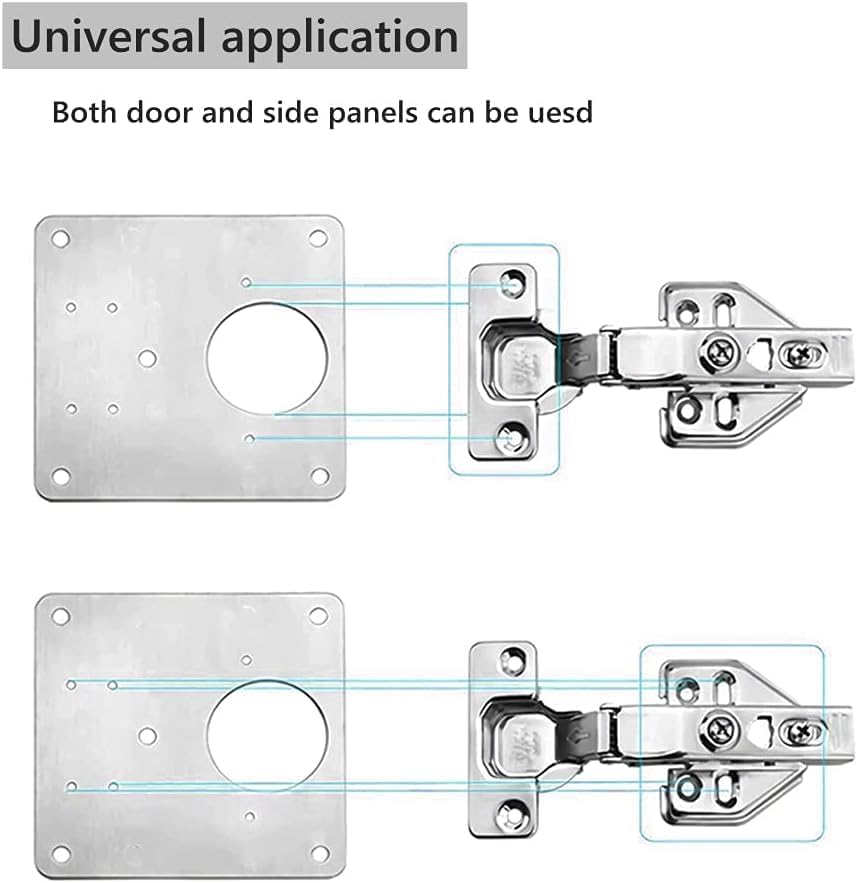 16 PCS Hinge Repair Kit - Cabinet Hinge Repair Plate Stainless Steel Door Hinge Repair Kit for Kitchen Cabinet Hinge Repair Brackets with Mounting Screws and Screwdrivers (16, 3.5"x3.5") - size: 3.5"x3.5"