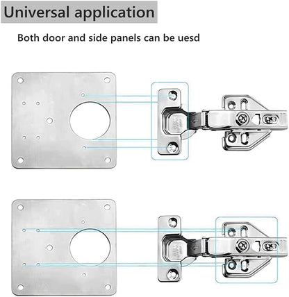 16 PCS Hinge Repair Kit - Cabinet Hinge Repair Plate Stainless Steel Door Hinge Repair Kit for Kitchen Cabinet Hinge Repair Brackets with Mounting Screws and Screwdrivers (16, 3.5"x3.5") - size: 3.5"x3.5"