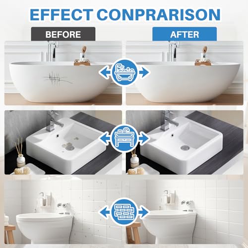 Tub and Tile Paint, 3.5 oz Tub Paint for Bathtub, 1-Part Bathtub Touch Up Paint White for Sink Bathroom Kitchen Countertop, Water Based & Low Odor, Semi-Gloss white,5-5.5 sq ft (No Need Part B) - size: 3.5 Fl Oz (Pack of 1)