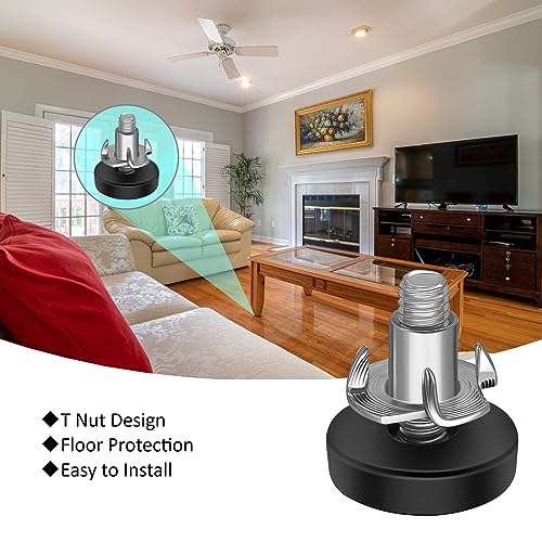 Adjustable Furniture Leveling Feet, 16 Pack, 1/4” Threaded Leg Levelers for Table/Desk/Chair/Cabinet/Dresser/Outdoor Furniture/Patio Furniture, Height Extender, Screw on/in Adjuster - size: 1/4"-20 UNC * 16 Sets