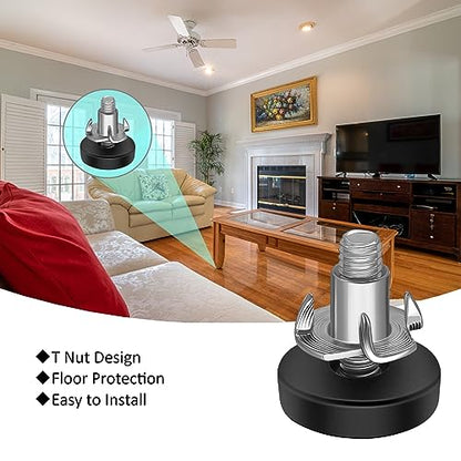 Adjustable Furniture Leveling Feet, 16 Pack, 1/4” Threaded Leg Levelers for Table/Desk/Chair/Cabinet/Dresser/Outdoor Furniture/Patio Furniture, Height Extender, Screw on/in Adjuster - size: 1/4"-20 UNC * 16 Sets