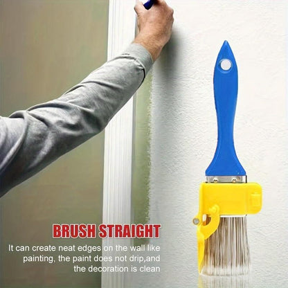Edge Painting Tool Set with Color Separation Guide Plastic Handle Trimmer for Precise Latex Paint on Picture Frames Walls, Blue - color: Blue