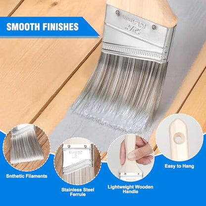 Paint Roller Kit, Paint Brushes and 4 Inch Foam Small Paint Roller Set, All in One Paint Tools for Professional or Home Owners for Professional Painting Results