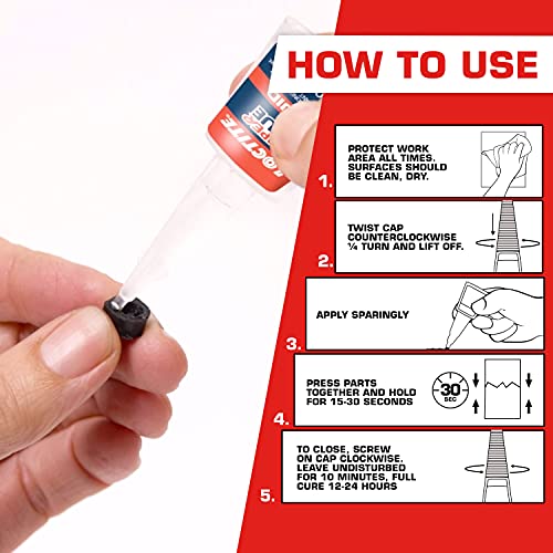 Loctite Super Glue Liquid Longneck Bottle, Clear, 0.35 fl oz Bottle, 1 Pack - Superglue for Plastic, Wood, Metal, Crafts & Repair, Cyanoacrylate Adhesive Instant Glue, Quick Dry - size: 0.35 fl oz (Pack of 1)