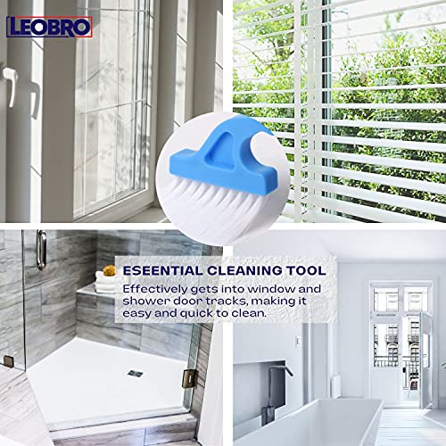 LEOBRO Groove Gap Cleaning Tools, Handheld Door and Window Track Brushes, Air Conditioning Shutter Cleaner, Pack of 4