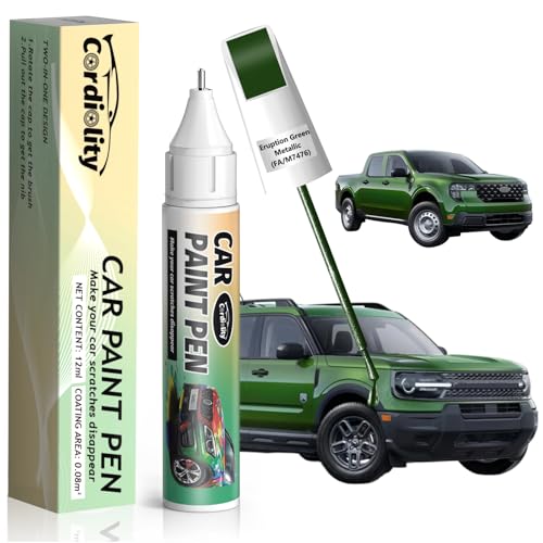 Eruption Green Metallic(FA/M7476) Touch Up Paint Pen for Ford,Car Paint Scratch Repair Pen Quick and Easy Fix Auto Paint Scratch - color: Eruption Green Metallic(FA/M7476) for Bronco Sport/Bronco/Mustang/Maverick/Ranger