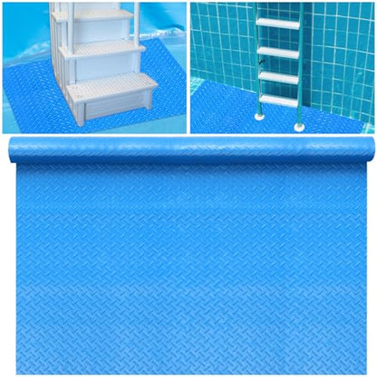 45"x60" Swimming Pool Ladder Mat Protective Swimming Pool Step Pad Protects Vinyl Pool Liner for Above Ground Swimming Pool Ladder Pad Compatible with Pool Step Ladder - size: 45"x60"