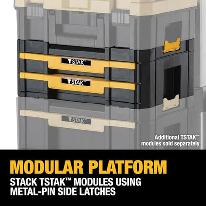 DEWALT TSTAK Tool Storage Organizer with Double Drawers, Holds Up to 16.5 lbs. (DWST17804)