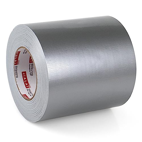 JIALAI HOME Duct Tape 6" Wide, 6 inch Wide Duct Tape Heavy Duty Waterproof 55 Yards (164 ft) Silver, UV Resistant for Crafts, Home Improvement, Repairs, & Projects - color: Silver