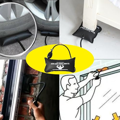 Air Wedge Bag 4pcs, Inflatable Air Shim with Pry Bars, Commercial Grade Air Wedge Pump Kit - style: 003