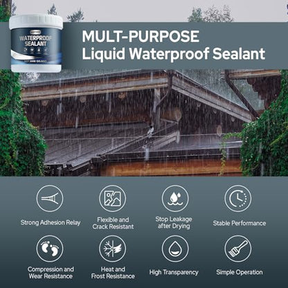 Invisible Waterproof Agent, 2 * 10oz Transparent Invisible Sealant Set, Transparent Coating Agent, Anti-Leakage Sealant, Indoor Outdoor Repairing Leak Waterproof Adhesive
