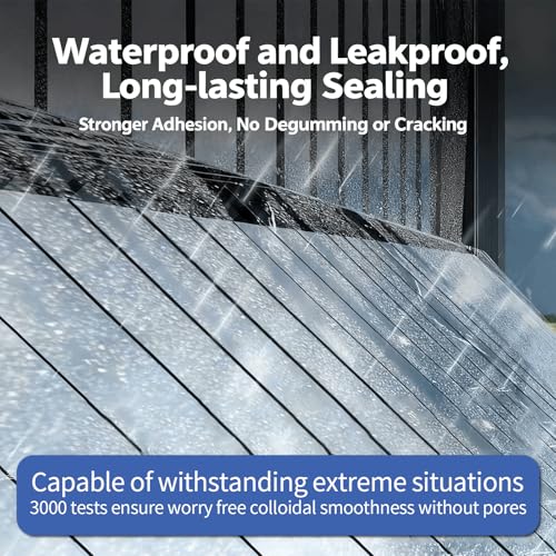 9900 Sealant Waterproof,Outdoor Silicone Sealant, Permanently Repairs Roof & Wall Cracks, Waterproof, Heat & Stretch-Resistant, Tough & Tear-Proof for Exteriors (Transparent) - color: Transparent