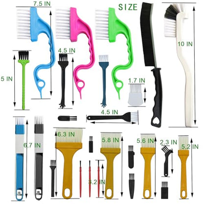 26Pcs Small Cleaning Brush,Crevice Cleaning Brushes Small Spaces,Gap Cleaning Tool Set,Window Groove Cleaning Brush,Crevice Cleaning Tool
