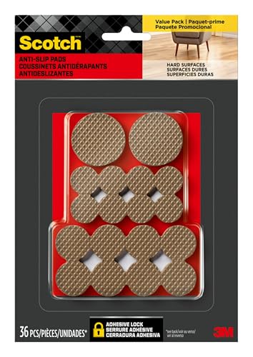 Scotch Gripping Pads Value Pack, Round, Brown, Assorted Sizes, 36 Pads/Pack (SP941-NA) - size: 3/4", 1" & 1-1/2", style: 36 Pads
