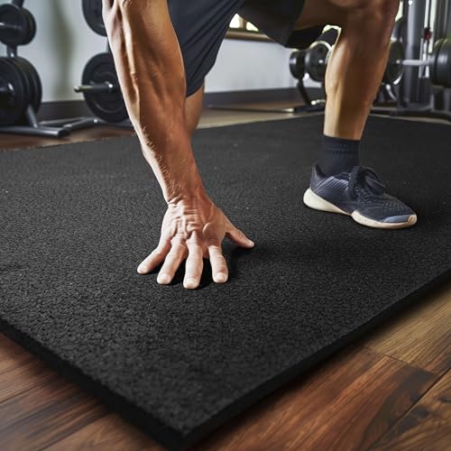 Mohawk Home Heavy Duty Rubber Stall Mat - Gym Floor- Under Dog Crate - All Purpose Utility 3' x 4' - 1/2" Thick - size: 3' X 4'