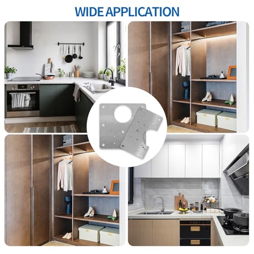 Stainless Steel Cabinet Hinge Repair Plate Kit with Mounting Screws, Durable Door Hinge Fixing Bracket for Kitchen Cabinets, Cupboard Doors & Furniture, Multiple Pack Sizes (6 PCS) - size: 6 Pieces