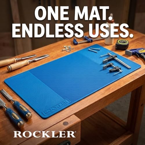 Rockler Silicone Glue Mat (15"x30") - Heat Resistant Mat for Projects, Garage, Shop, Dining Room Table – Easy to Clean Silicone Mats for Crafts – Rolls up for Easy Storage Silicone Project Mat - size: 30" x 15"