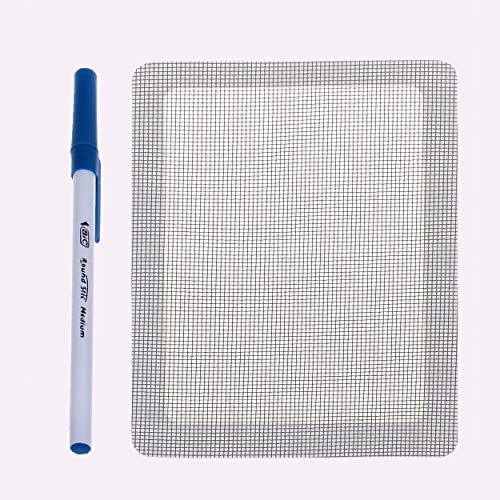 by.RHO Window and Door Screen Repair Patch kit. Valuekit, (4⅝" x 6¼" (3pcs) / 3½" x 3½" (3pcs) / 1⅞" x 1⅞" (2pcs) - color: Small+Medium+Large / Gray