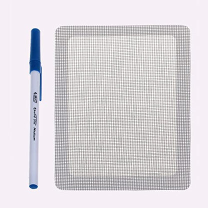 by.RHO Window and Door Screen Repair Patch kit. Valuekit, (4⅝" x 6¼" (3pcs) / 3½" x 3½" (3pcs) / 1⅞" x 1⅞" (2pcs) - color: Small+Medium+Large / Gray