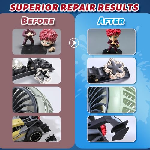 Plastic Glue Repair Kit, 35g Heavy Duty Super Glue for Plastic, Strong Adhesive for ABS, PVC, Acrylic, PLA, Miniatures, Model Cars, 3D Printing, Bonder Kit