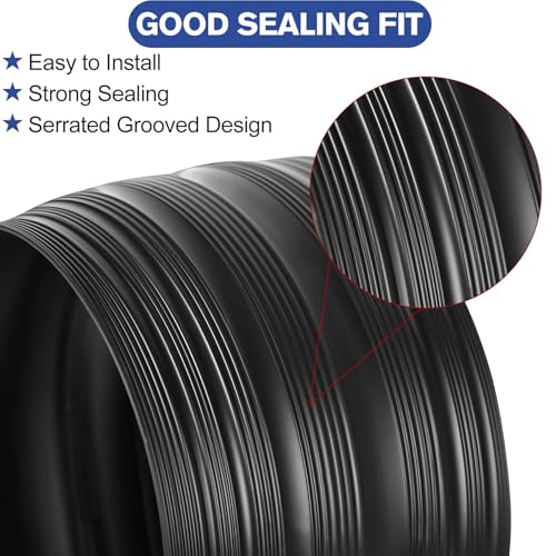 ToLanbbt 16.5Ft/5M Universal Garage Threshold Seal Strip with 300ml Black Adhesives, Garage Door Bottom Weatherproof Strip Rubber DIY Weather Stripping Replacement (Black) - color: Black, size: 16.5 Ft (incl. 2 adhesives)