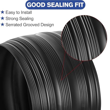 ToLanbbt 16.5Ft/5M Universal Garage Threshold Seal Strip with 300ml Black Adhesives, Garage Door Bottom Weatherproof Strip Rubber DIY Weather Stripping Replacement (Black) - color: Black, size: 16.5 Ft (incl. 2 adhesives)