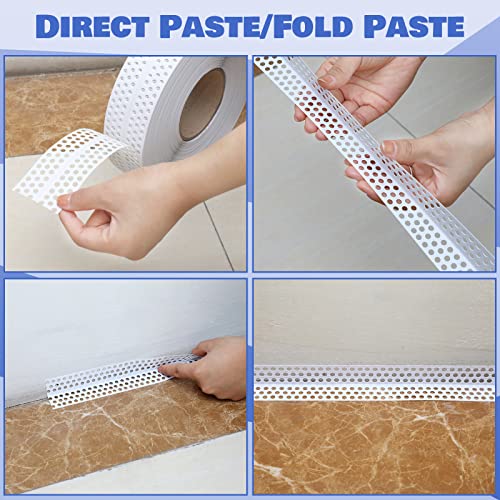 Kingdder Drywall Joint Tape 2" x 132' PVC Multipurpose Self Adhesive Joint Tape Drywall Corner Line Wall Crack Self Adhesive and Patch for Inside and Outside Corner Bead, Ceiling Wall Crack Filling