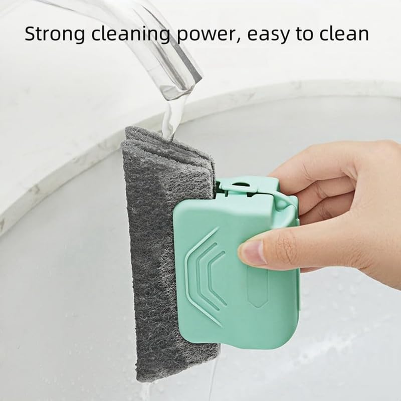 Magic Window Track Cleaner, 2024 New Window Groove Cleaning Brush Tools Set, Creative Cleaner Brushes Tools for Window lides Gaps, Sliding Door Track, Tile Lines Shutter Car Vents (Grey+Green) - color: Grey+green