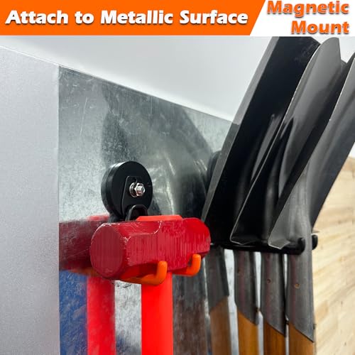 MUTUACTOR Magnetic Hooks Heavy Duty,2PCS Strong Magnetic Garage Hooks for Hanging,Anti-Slip Powerful Magnet Storage Utility Hooks for Cruise Cabins Cabinet Fridge Shed Workshop - style: 2.6in Magnet M Red Hooks 2PCS