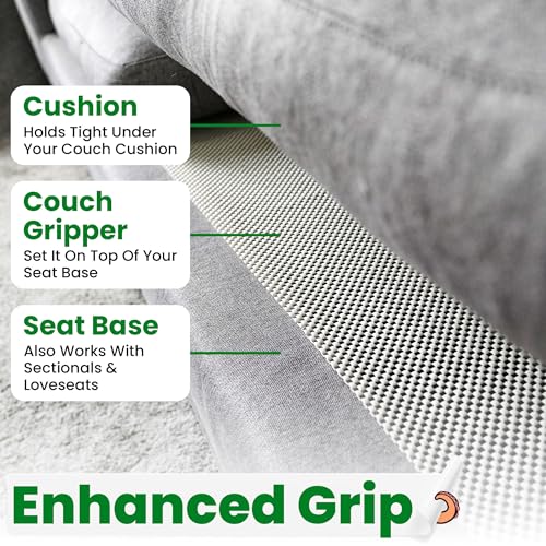 ECOHomes Couch Cushion Grip Pad, Couch Cushion Non Slip Pads Keep Sofa Cushions from Sliding - Anti Slip Sofa & Patio Grips Mattress Gripper Stopper Stop Slide & Sliding, Futon Standard, 24" by 60" - size: Futon Standard (24" By 60")