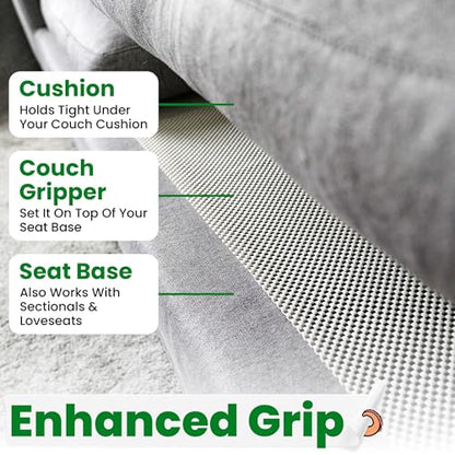 ECOHomes Couch Cushion Grip Pad, Couch Cushion Non Slip Pads Keep Sofa Cushions from Sliding - Anti Slip Sofa & Patio Grips Mattress Gripper Stopper Stop Slide & Prevent Sliding (Loveseat, 22" by 47") - size: Loveseat (22" By 47")