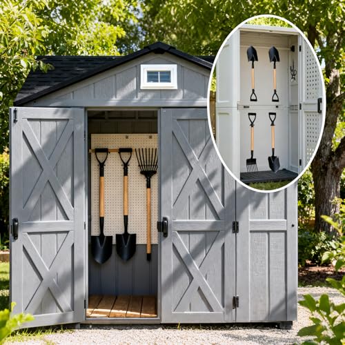 9 Pcs ABS Storage Shed Tool Hooks, J, U and V Shape Items Hangers, Storage Shed Shelves Tool Organizing Accessories for Ladders, Bulk Items