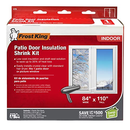 Frost King V76H Shrink Window Kit 84-Inch by 110-Inch, Clear - size: 84" x 110"