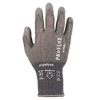 Ergodyne ProFlex 7044 Cut Resistant Work Gloves, ANSI A4, PU Coated Palms for Flexible No Slip Grip. Superior Fit and Feel - size: X-Large