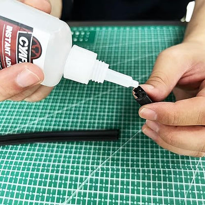 CYAFIXED Toughened Super CA Glue, Professional Grade Cyanoacrylate Instant Adhesive, 2 oz. (56.8 Grams) - CA Glue for Rubber, Leather, Carbon Fiber, Speakers and Seals - size: 2 Oz, style: Toughened