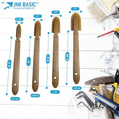 JMIBASIC Grout Caulk Finishing Tool - Multi Size 4 Pieces Set - Smooth Grout Sealant Silicone Caulking Tool - Rubber Spatula Spreader - Grout Sealer Applicator - Ergonomic Handle Grip_ABS (1.4 Inch) - size: 1.4 Inch