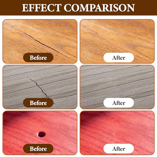 Wood Filler Sticks, 16 Colors Wax Filler Touch Up Pen, Wood Repair Crayons to Fix Scratches, Scuffs, Cracks, Stains and Holes on Hardwood Floors, Furniture, Cabinets, Tables, Doors