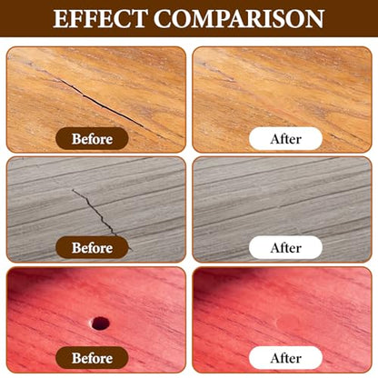 Wood Filler Sticks, 16 Colors Wax Filler Touch Up Pen, Wood Repair Crayons to Fix Scratches, Scuffs, Cracks, Stains and Holes on Hardwood Floors, Furniture, Cabinets, Tables, Doors
