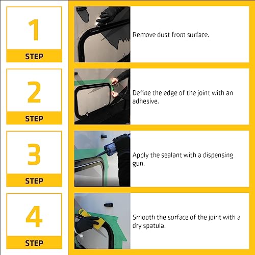 Sika Sikaflex-221 - White - Multi-Purpose Polyurethane sealant/Adhesive - Creates Permanent Elastic Seal - Sandable/paintable - Non-Corrosive - 10.1 fl oz (Pack of 24) - color: White, style: Compact (Pack of 24)
