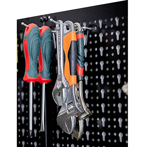 Ultrawall Peg Board Wall Organizer 4 ft. Metal Pegboard Garage Wall Pegboard Tool Storage Kit with Accessories for Garage, 45pcs