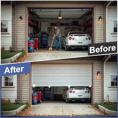 Premium Garage Door Bottom Seal - 8ft Weatherproof EPDM Rubber, Easy Install, Blocks Drafts/Rain/Rodents, Noise-Reducing & Energy Saving - color: with Track, size: 8 Ft
