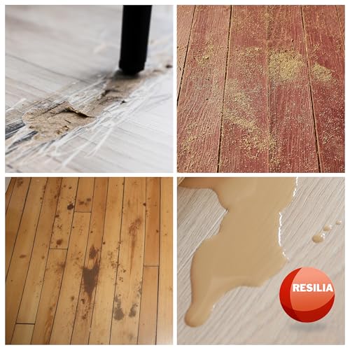 RESILIA Premium Clear Floor Protector Mat – Heavy-Duty Plastic Vinyl Covering for Hardwood, Tile, or Laminate Floors, Table, or Desk –American Modern Pattern 27" x 12' Waterproof Roll, Made in USA - size: 2'3" x 12'