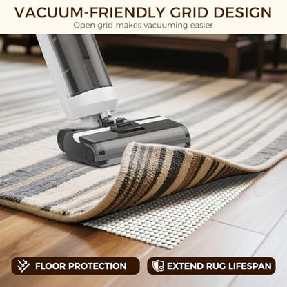 BAGAIL BASICS 2 x 6 FT Rug Pad Gripper for Hardwood Floors, Non Slip Rug Pads for Area Rugs, Extra Thick Under Rug Padding, Protect Your Rugs & Floors - size: 2' x 6' (Rectangular)